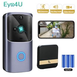 Doorbells WiFi Doorbell Smart Home 720P HD Wireless Phone Door Bell Camera Security Video Intercom IR Night Vision For Apartments 230701