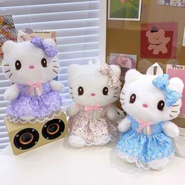 卸売かわいい花柄スカート子猫ぬいぐるみバックパック女の子ショッピングプレイ漫画バッグ子供のホリデーギフト