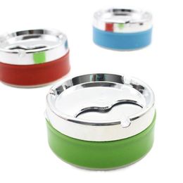 Colourful Ashtrays Promotion Gift Plastic Round Ashtray With Cover Home Office Coffee Shop Bar Cigarette Ashtray