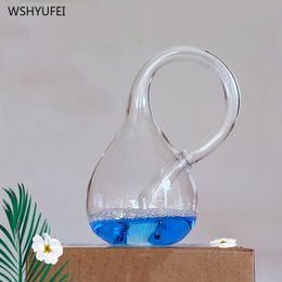 Vases Four dimensional space will be filled with water free Klein bottle model creative transparent glass home magic decoration 230701