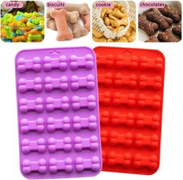 18 Units 3D Sugar Fondant Cake Dog Bone Form Cutter Cookie Chocolate Silicone Moulds Decorating Tools Kitchen Pastry Baking Moulds I0703