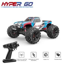 ElectricRC Car MJX Hyper Go 162081620916210 Rc Brushless HighSpeed 4WD Remote Control OffRoad Truck Big Wheel Cars for Adults 230630