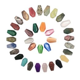 Stone Natural Crystal Ornaments Luck Coffin Shape Reiki Healing Chakra Quartz Mineral Tumbled Gemstones Hand Piece Home Decoration A Dhe7D