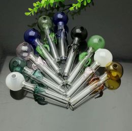 Glass Smoking Pipes Manufacture Hand-blown hookah Bongs Colourful Plate Colourful Bubble Straight Pipe