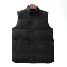 Mens vest designer vests jacket from Canadian goose waistcoat feather material loose coat graphite Grey black and white blue fashion trend coat gilet size xxl 05