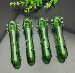 Glass Smoking Pipes Manufacture Hand-blown hookah Bongs Green cucumber baby pipe