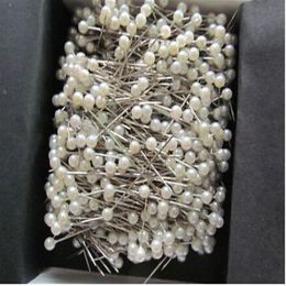 700pcs 1 1 2 White Round 3mm Pearl Head Pins Corsage or Crafts268l