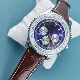 Graceful fashion watch sapphire navitimer luxury watch hand leather strap montre de luxe gentleman business womens designer watches high quality 50mm SB046 C23