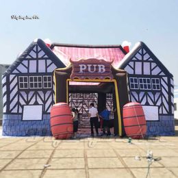 New Smart Inflatable Pub House 12m Giant Party Bar Tent Blow Up Public House For Club And Family Events