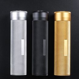 Portable Aluminium Cigar Tube MINI Travel Cigars Case with Humidifier Hygrometer Humidor Holder Gadget Cigar Accessories