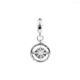 Loose Gemstones Fits Bracelets Spinning Compass Dangle Charm Original 925 Sterling Silver Beads For Jewelry Women