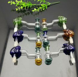 Glass Smoking Pipes Manufacture Hand-blown hookah Bongs The new colored frog funnel has good filtration performance pipe