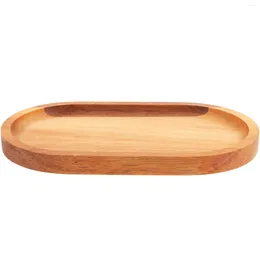 Plates Oval Tray Wood Plate Decor Desktop Simple Shape Trays Home Decorative Wooden Cake