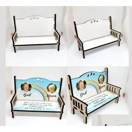 Other Festive Party Supplies Sublimation Mdf Memorial Long Benches Blank Wooden Ornament Heat Transfer Personality Decoration Home Dhbrp