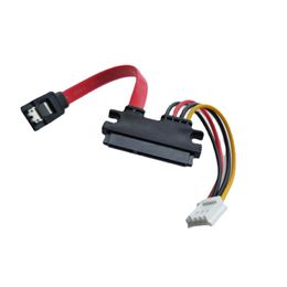 7Pin SATA DATA + 4Pin FDD Floppy Power Supply Cable for 7+15 Pin 22pin SATA SSD HDD Hard Disk Drive PC HTPC HIN MINI ITX 10cm