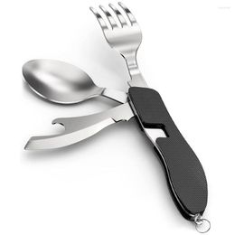 Dinnerware Sets Foldable Tableware Knife Spoon Fork Camping Combination Outdoor Portable Multifunctional