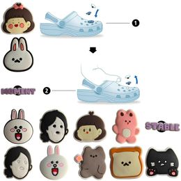 Shoe Parts Accessories Pattern Charm For Clog Jibbitz Bubble Slides Sandals Pvc Decorations Christmas Birthday Gift Party Favors Mom Otvtj