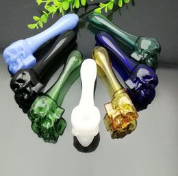 Glass Smoking Pipes Manufacture Hand-blown hookah Bongs Coloured Skeleton Glass Pipe Set