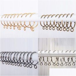 Curtain Poles Open Ring Window Hooks Accessories Metal Hanging Curtains Clips Tools 38Mm Hook Drop Delivery Home Garden Textiles Trea Dh4Fw