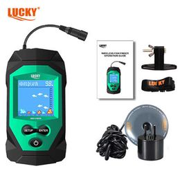 Fish Finder Lucky FL068-T Color Fish Finder Portable Detector Sonar Echo-sounder 2inch Wireless Range 63M Electronic Fishing Goods Tackle HKD230703