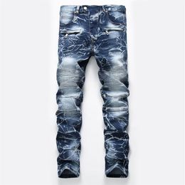 Autumn Fashion Mens Jeans Casual Blue Straight Pants Two Colours Menfolk Trousers Breathable and Comfortable Pants3046