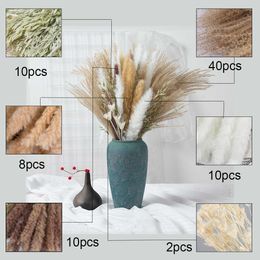 Dried Flowers Grass Phragmites Natural Bouquet Arrangement Wedding Party Decor Christmas Decorations For Home Table