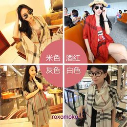 Fashion Bur Home women's scarves for winter and autumn Special offer classic plain plaid velvet scarf shawl dual purpose long