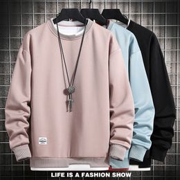 Men's Hoodies Sweatshirts Fashion Mens Casual Long Sleeve ONeck Style Male Sweatshirt Spring Breathable Fitness Tee 230703