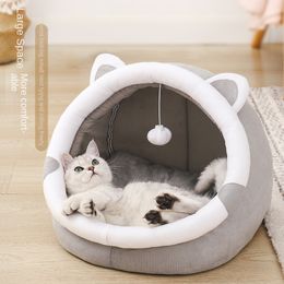 Cat Beds Furniture Bed For Cats Pet Basket Cozy Kitten Cushion Cat's House Tent Soft Warm Small Dog Mat Bag Washable And 230701