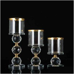 Candle Holders Set Crystal Stick Stand Coffee Table Living And Dinning Room Candlestick Centerpieces For Candles 28 Drop Delivery Ho Dhkya