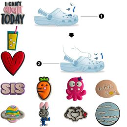 Shoe Parts Accessories Pattern Charm For Clog Jibbitz Bubble Slides Sandals Pvc Decorations Christmas Birthday Gift Party Favors Spa Otkbs