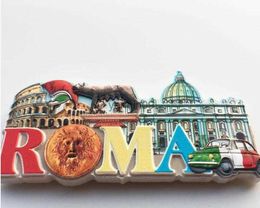 Rome Italy Fridge Magnets Travel Souvenir Refrigerator Magnetic Stickers L230626