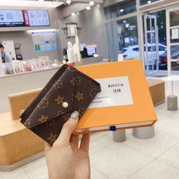 Luxury Presbyopia Short Wallet Card Holder Female Male Designer Wallet Cardholder Smooth Leather Coin Wallet Wallet Key bag Snap closed with box