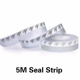 Adhesive Stickers 5 Metre Self Adhesive Door Seal Strip Weather Stripping Silicone Bottom Door Seal Soundproof Doors And Windows Weather Stripping 230703