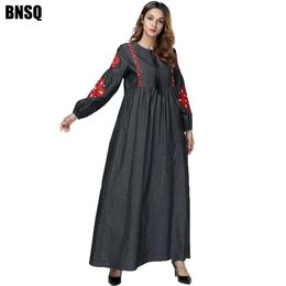 Ethnic Clothing BNSQ Dubai Abaya For Women Hijab Evening Dress Arabic Caftan Morocain Kaftan Djelaba Femme Muslim Islamic282T