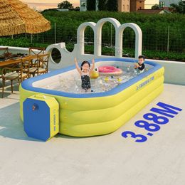 Sand Play Water Fun Large Swimming Pools 2 1M 2 6M 3 M Inflatable Pool Outdoor Portable For Kids Family Bath country house Removable 230703