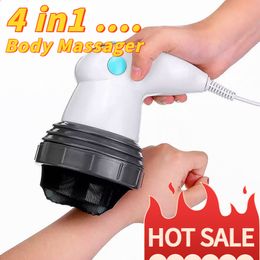 Back Massager Anti Cellulite 4 In 1 Infrared Electric Body Slimming Relaxing Muscle 3D Roller Weight Loss Fat Remove 230704