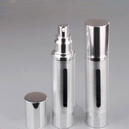 50ml Empty Airless Perfume Bottle Cosmetic Vacuum Flask Silver Pump Bottle High Quality Emulsion Bottle Essence Vials F20171788 Uvmld