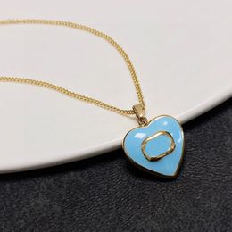 Designer Necklace Luxury Love Pendant Necklaces Simple Love Copper Ring Logo Printed designer necklace Women Designer Jewelry Accessories pretty