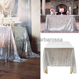 Table Cloth Party Sequin Tablecloth Glitter Rectangular Table Cloth for Wedding Decoration Party Banquet Home Decor Custom Multiple Sizes x0704