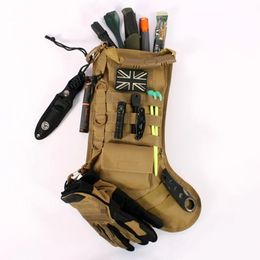 Hanging Tactical Molle Father Christmas Stocking Bag Dump Drop Pouch Storage Bags Military Hunting Magazine Pouch Xmas Decorations E0704