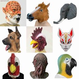 Animal Mask Carnival Party Latex Animal Hood Halloween Props Mask For Face Fashion Funny Mask Luxury Mask Scary Mask 2023 New L230704