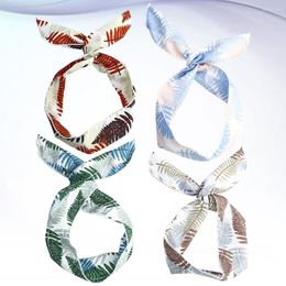 Bandanas 4 Pcs Sports Headbands Knotted Hair Adjustable Wraps Makeup Bow Scarf Yoga Headgear