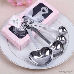 Measuring Tools round Table Set for round Table Mat Tool Gift Spoons Measuring Souvenirs Wedding Stainless Heart KitchenDining R230704