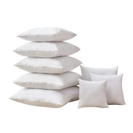 Curtains 3565cm Pp Cotton Pillow Core High Resilience Soft Pillowcase Stuffing Moisture Absorption Breathable White Square Cushion Core