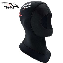 Wetsuits Drysuits 5MM Ultra Elastic Thermal Fiber Neoprene Scuba Diving Hood Cap Hat Keep Warm Cold Proof Winter Swim Wetsuit Wet Suit Equipment HKD230704