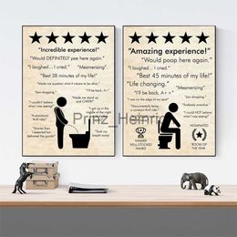 Wallpapers Incredible Toilet Pee Craft Quote Sign Posters and Prints Amazing Experience Canvas Painting 5 Star Bathroom Home Decor Pictures J230704