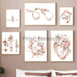 Wallpapers Heart Anatomy Blood Pressure EKG Doctor Nurse Wall Art Canvas Painting Nordic Posters And Prints Wall Pictures For Medical Decor J230704