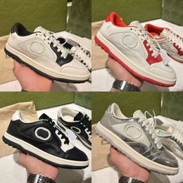 Mens Designer Shoes Luxury Sneaker G shoe Mens Women Low Casual MAC80 Plate-forme Leather Tennis white r platform Sneakers