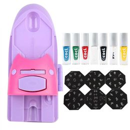 Nail Practise Display 1 set Stylish Digital Art Printer DIY Pattern Printing Stamper Machine Manicure Equipment Kits Beauty Salon Tools 230703